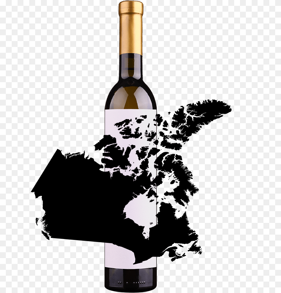 Canadian Ice Wine French Speaking Map Of North America, Alcohol, Liquor, Wine Bottle, Bottle Free Png Download