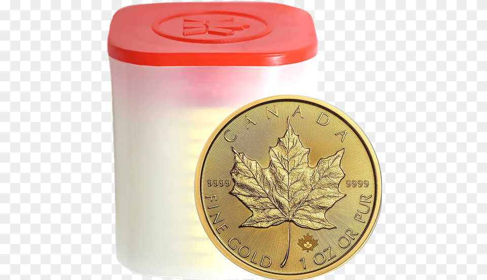 Canadian Maple Leaf 1 Oz Gold 2020 Air Tite Gold Maple Leaf, Jar, Plant, Mailbox Free Transparent Png