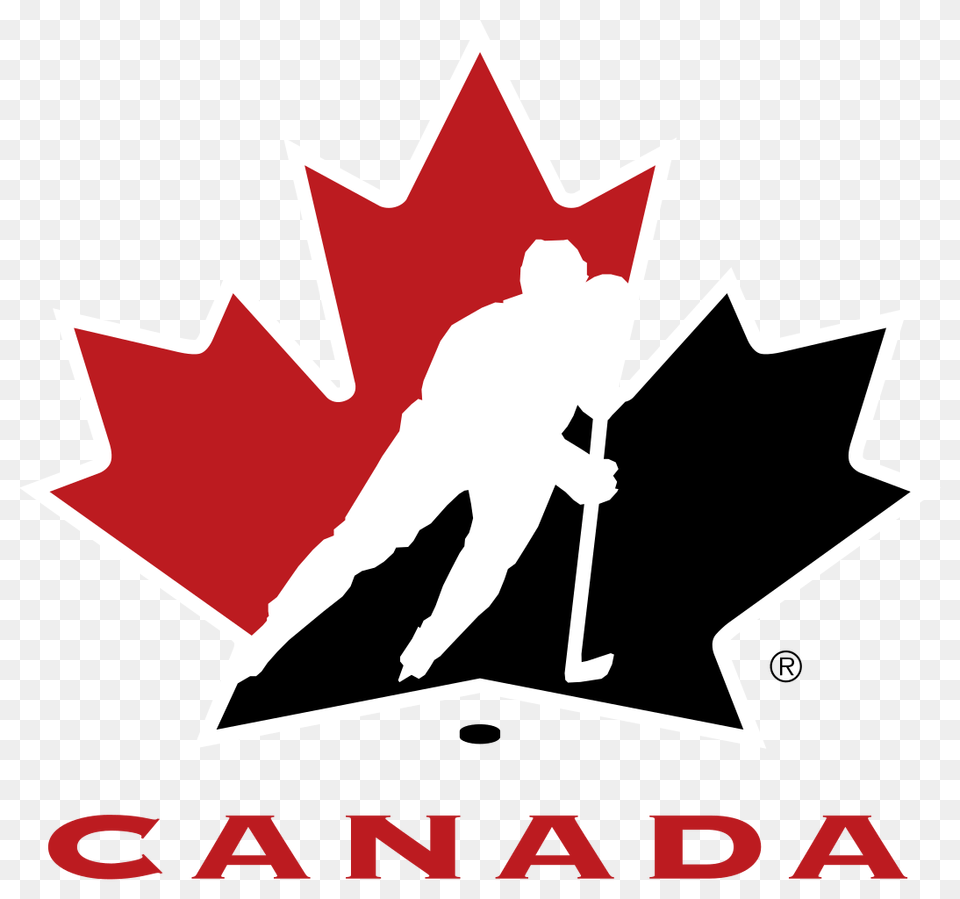 Canadian National Hockey Team Logo, Leaf, Person, Plant, Walking Free Png