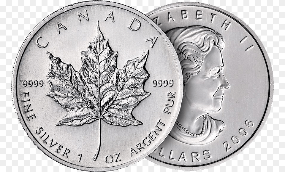 Canadian Silver Maple Leaf, Plant, Coin, Face, Head Png Image