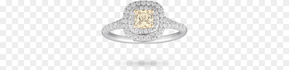Canadian Yellow Diamond Set Ring In 18 Carat White Bremen, Accessories, Jewelry, Silver, Gemstone Free Png Download