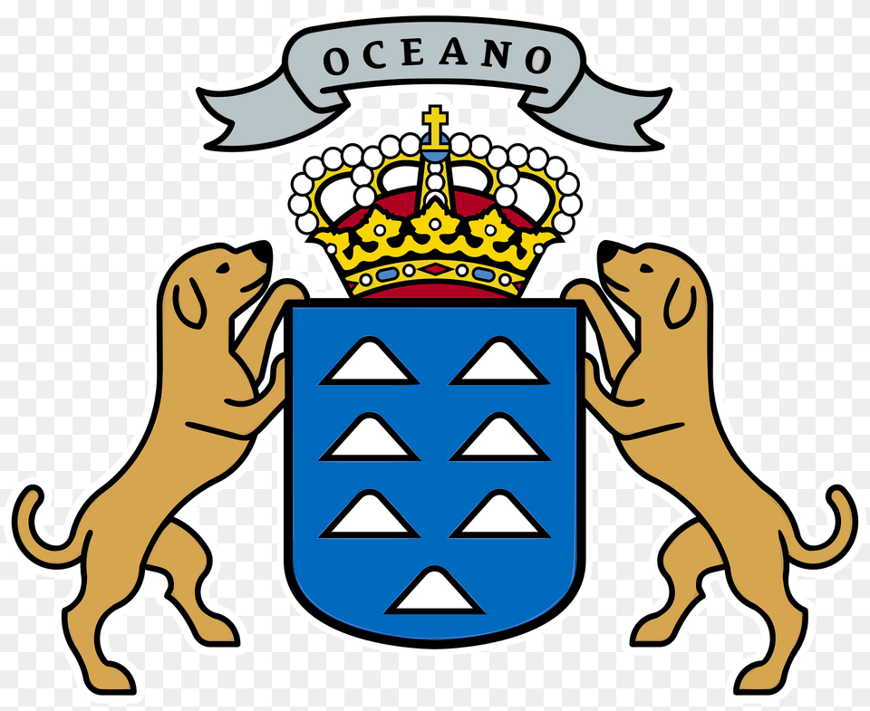Canary Islands Coa Clipart, Emblem, Symbol, Logo, Baby Png Image