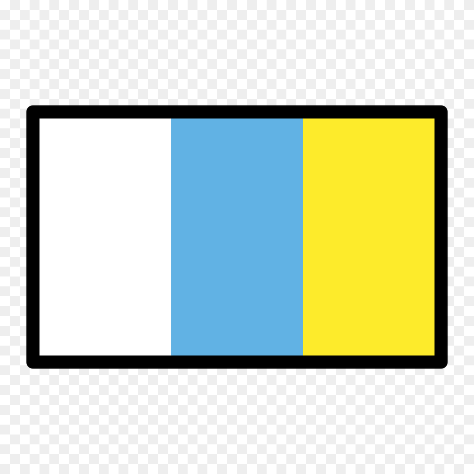 Canary Islands Flag Emoji Clipart, White Board, Electronics, Screen Png