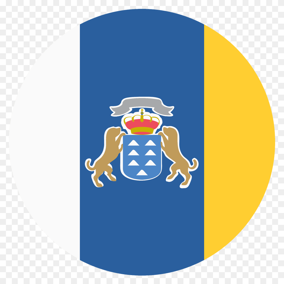 Canary Islands Flag Emoji Clipart, Logo, Disk Png