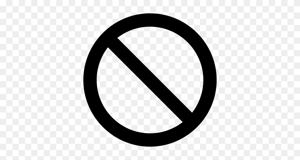 Cancel Forbidden No Icon, Gray Png Image