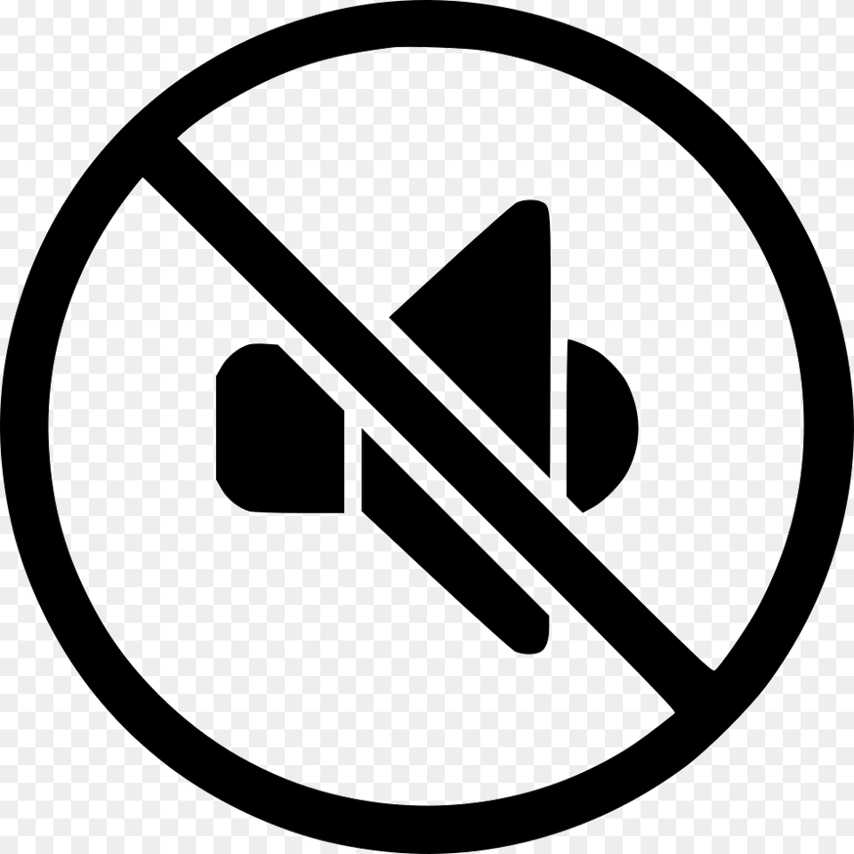 Cancel Mute Sound Volume Music Ban Halal, Sign, Symbol, Disk, Stencil Free Png Download