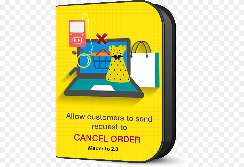 Cancel Order Magento Cartoon, Bag, Accessories, Handbag, Advertisement Free Png Download