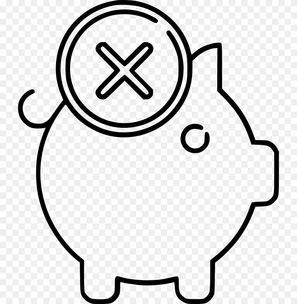 Cancel Piggy Bank Icon, Ammunition, Grenade, Weapon, Piggy Bank Png Image