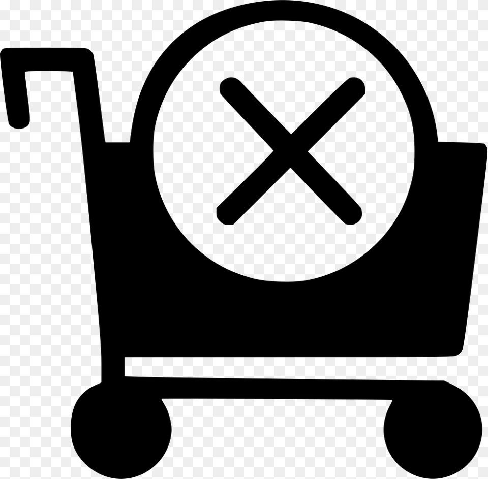 Cancel Shopping Cart Clip Art, Stencil, Device, Grass, Lawn Free Transparent Png