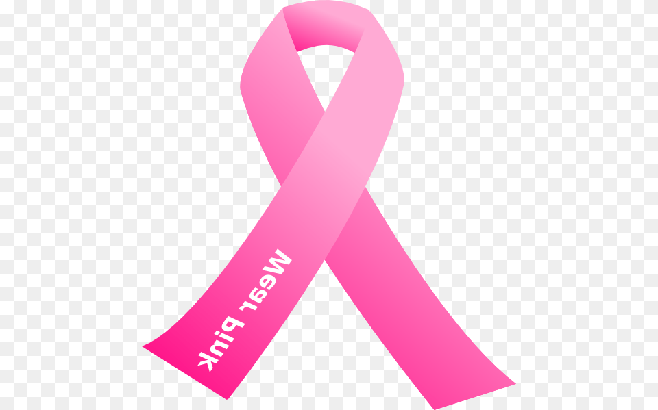 Cancer Awareness Pink Ribbon Clip Art At Clker Com Breast Cancer Ribbon Zta, Rocket, Weapon, Sash Free Png