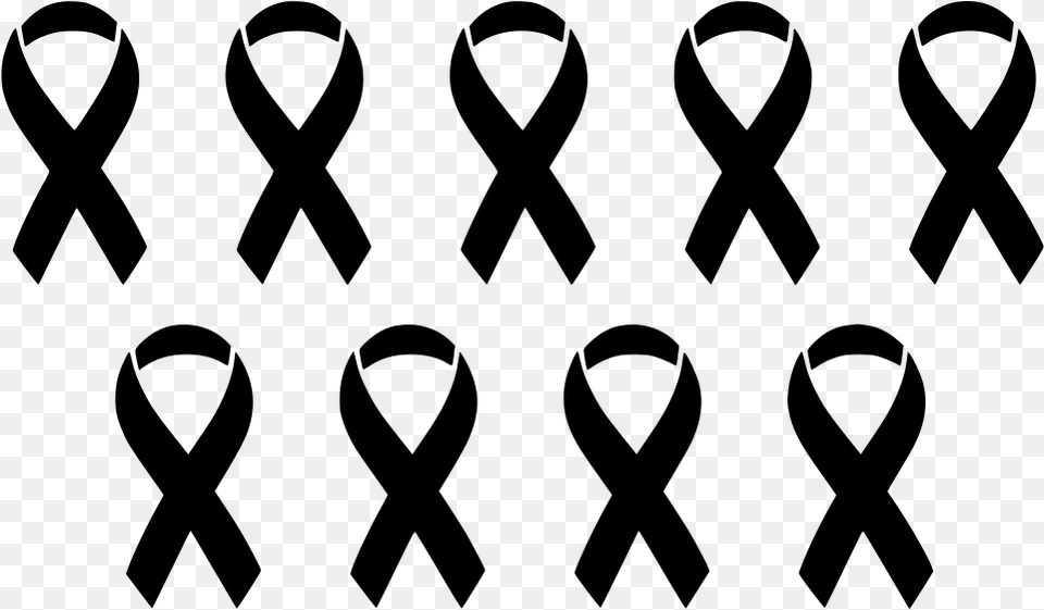 Cancer Awareness Ribbons, Gray Png