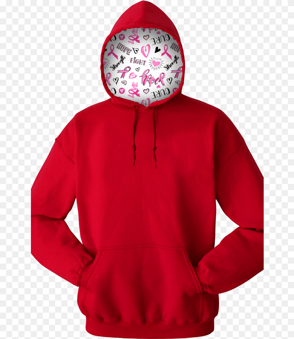 Cancer Care Pullover Red Extra Small Solid Hoodie, Clothing, Hood, Knitwear, Sweater Png