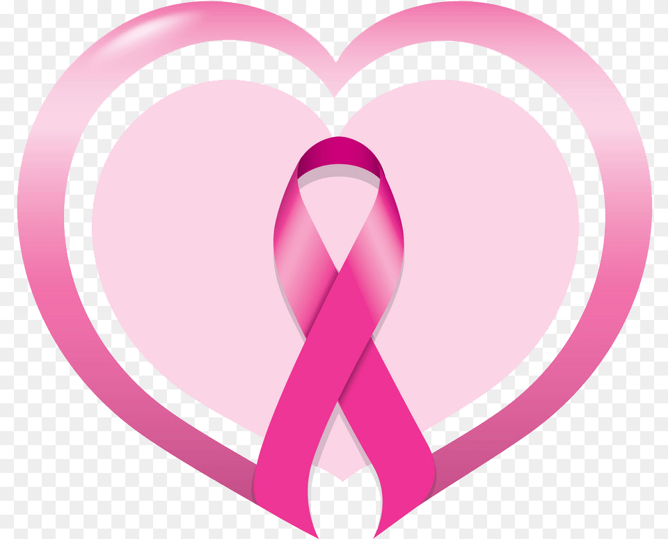 Cancer Ribbon Clipart Clipartworld Valentine Breast Cancer Ribbon, Heart Png Image