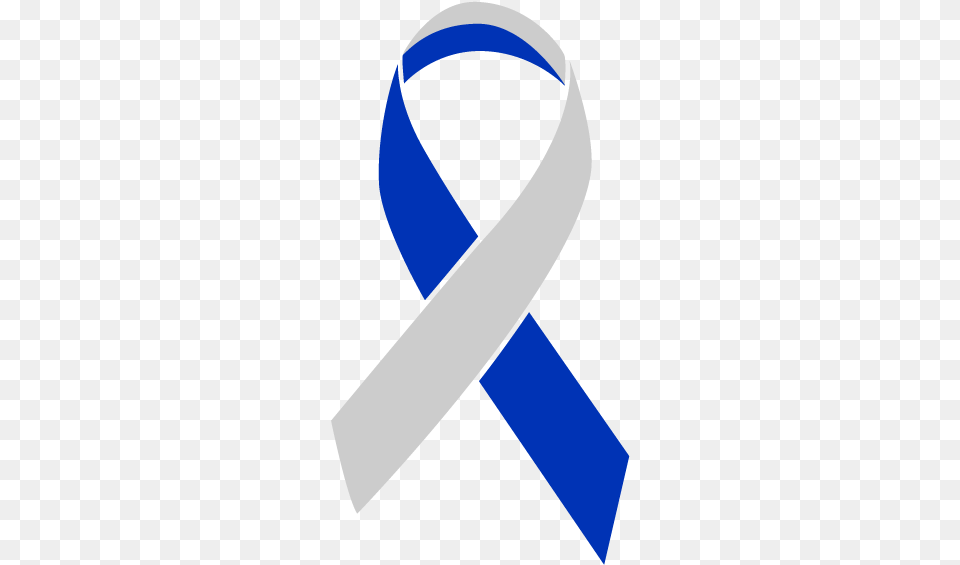 Cancer Ribbon Colors Blue And White Cancer Ribbon, Person, Accessories, Belt Free Png Download