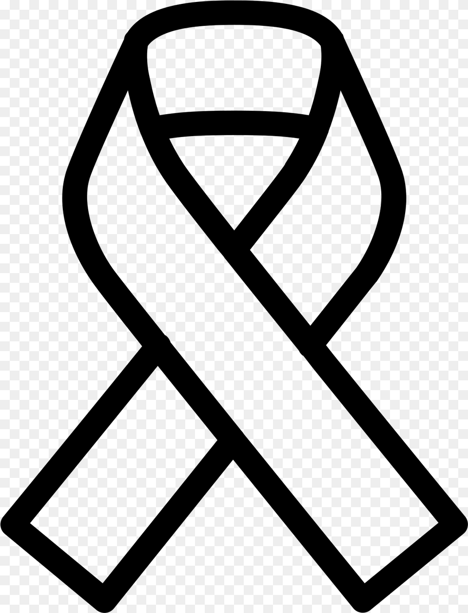 Cancer Ribbon Icon Icon Hiv Ribbon, Gray Png Image