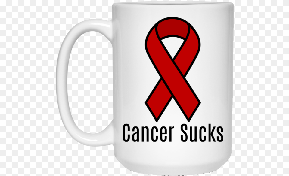 Cancer Sucks Colon Awareness Blue Ribbon 15 Oz Mug Breast Cancer Ribbon Svg, Cup, Beverage, Coffee, Coffee Cup Png