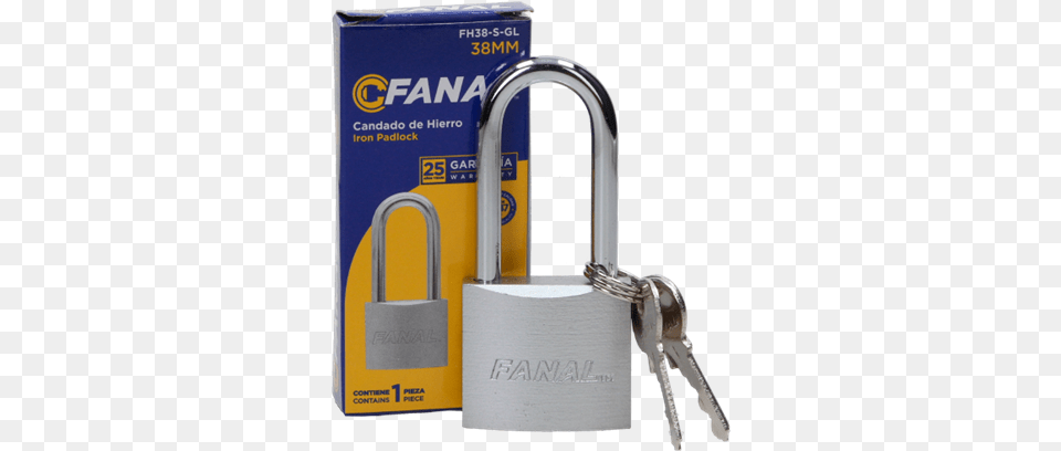 Candado 38 Mm Caja C12 Pzasplata De Hierro Plata Gancho Padlock Free Png Download