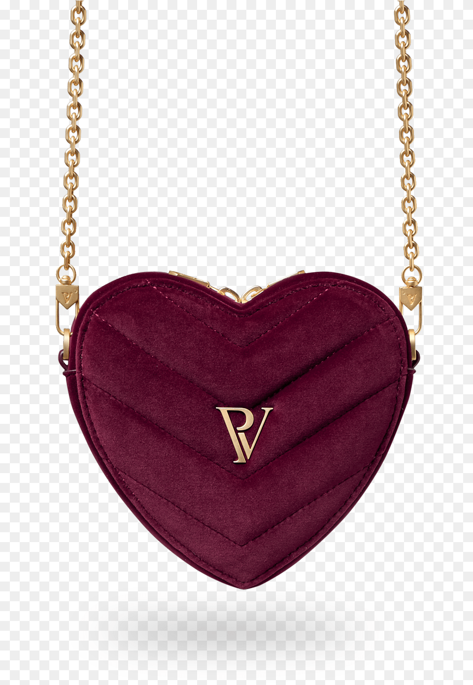 Candice Heart Bag Burgundy Velvet Chain, Accessories, Handbag, Jewelry, Necklace Free Transparent Png