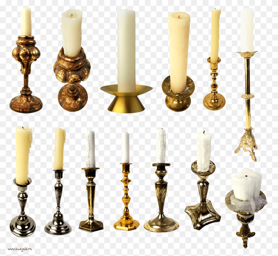 Candle, Candlestick, Bronze Free Transparent Png