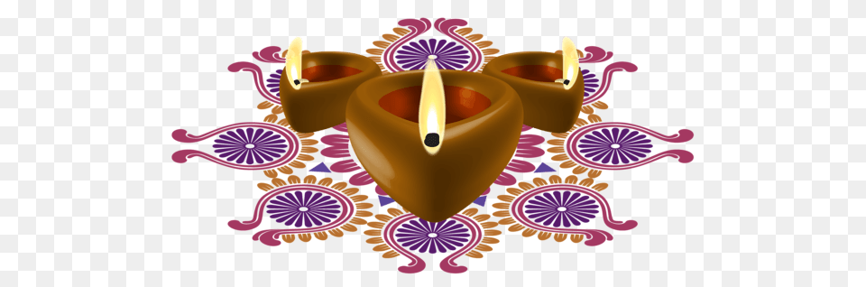Candle And Flowers Diwali, Cup, Festival, Purple Free Png Download