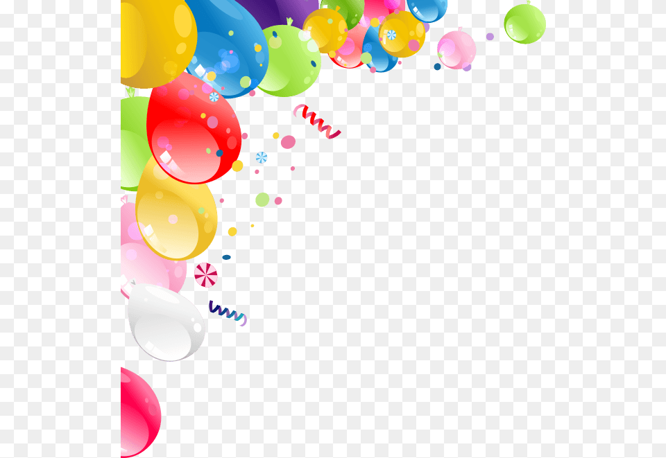 Candle Clipart Balloon Birthday Balloons With Confetti, Art, Graphics, Paper Png Image