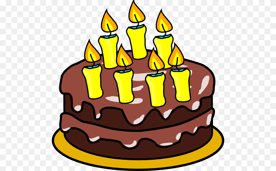 Candle Clipart Seven, Birthday Cake, Cake, Cream, Dessert Png