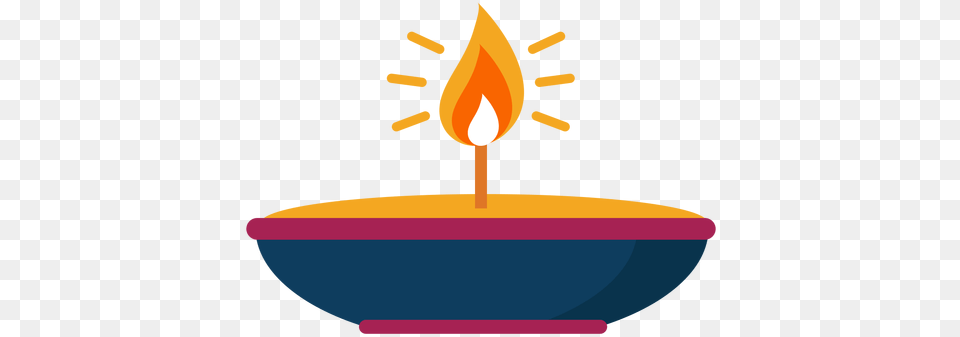 Candle Fire Flame Plate Spark Flat Fogo De Vela Free Png Download