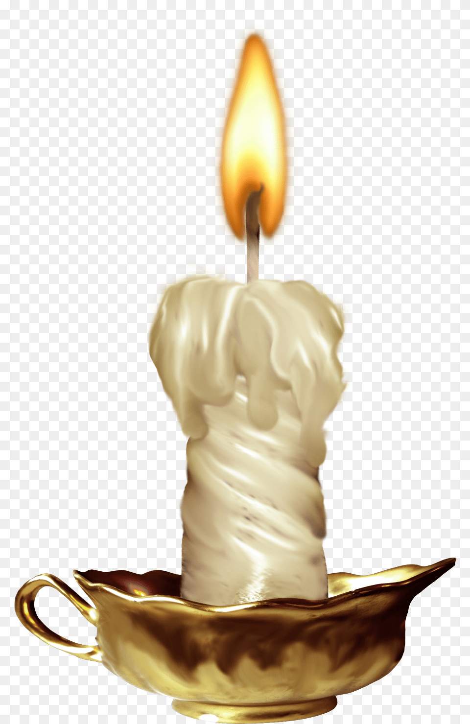 Candle Flame Candle Light, Cream, Dessert, Food, Fire Free Png Download