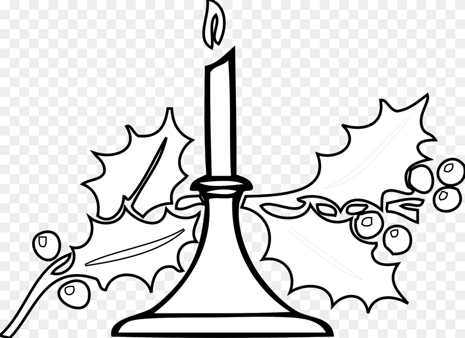 Candle Flame Clipart Black And White, Lamp, Chandelier Png Image