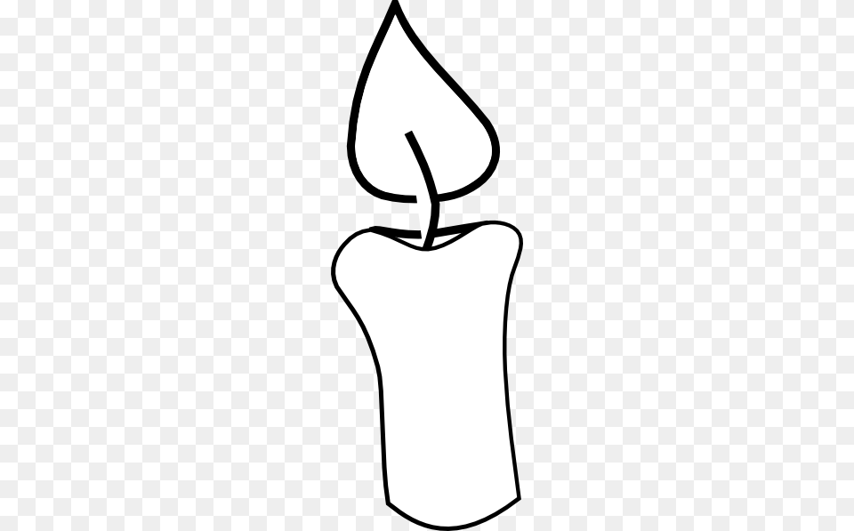 Candle Flame Clipart Black And White Birthday Candle Clipart, Fire Free Transparent Png