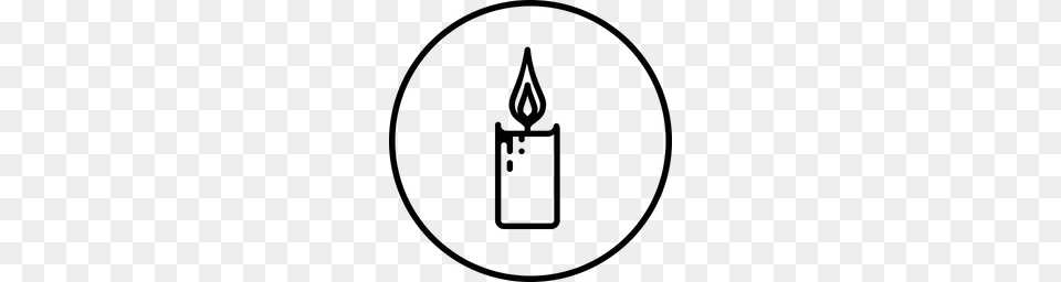 Candle Flame Decoration Light Christmas Xmas Icon, Gray Free Png Download