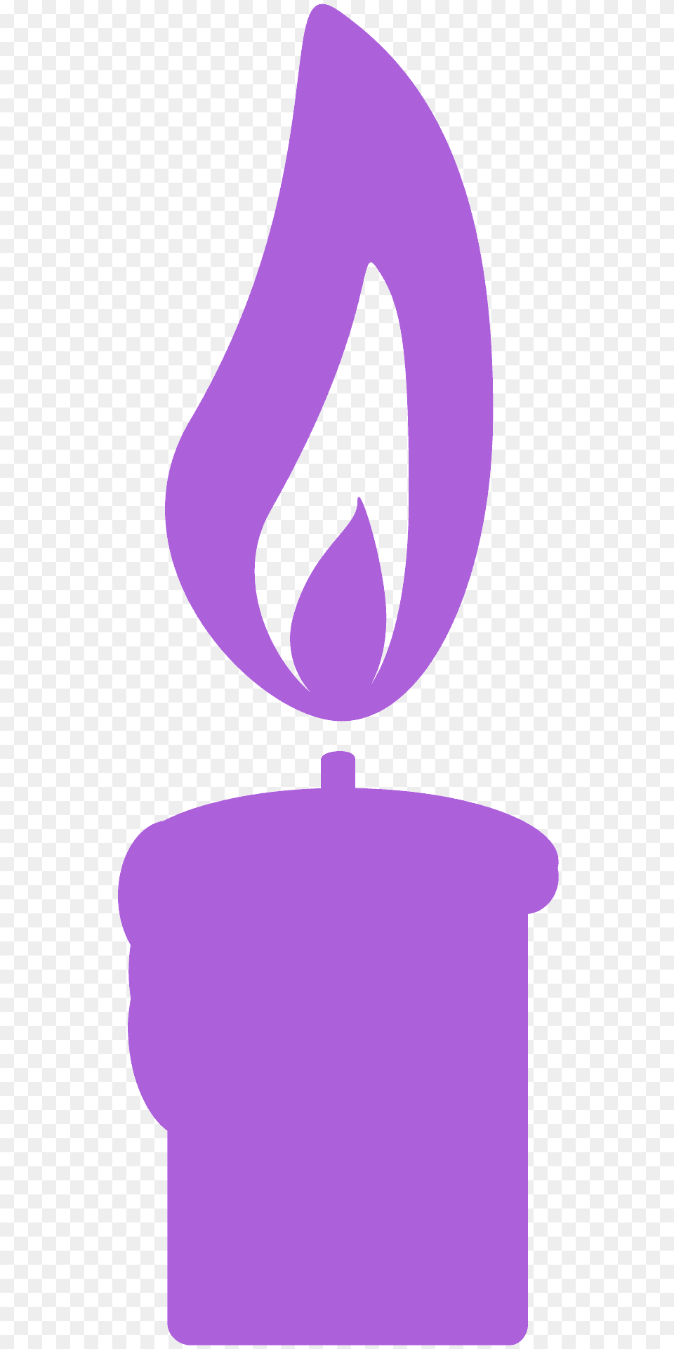 Candle Flame Silhouette, Text Free Png