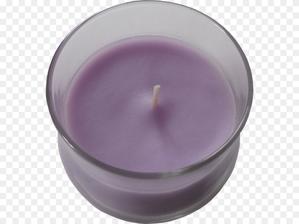 Candle Glass Violet Lighting Decoration Light Candle, Plate Free Png