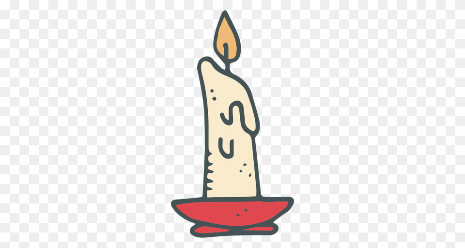 Candle Hand Drawn Cartoon Icon Free Png