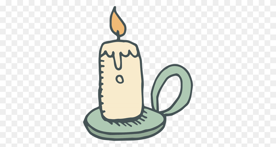 Candle Hand Drawn Cartoon Icon, Birthday Cake, Cake, Cream, Dessert Free Png Download