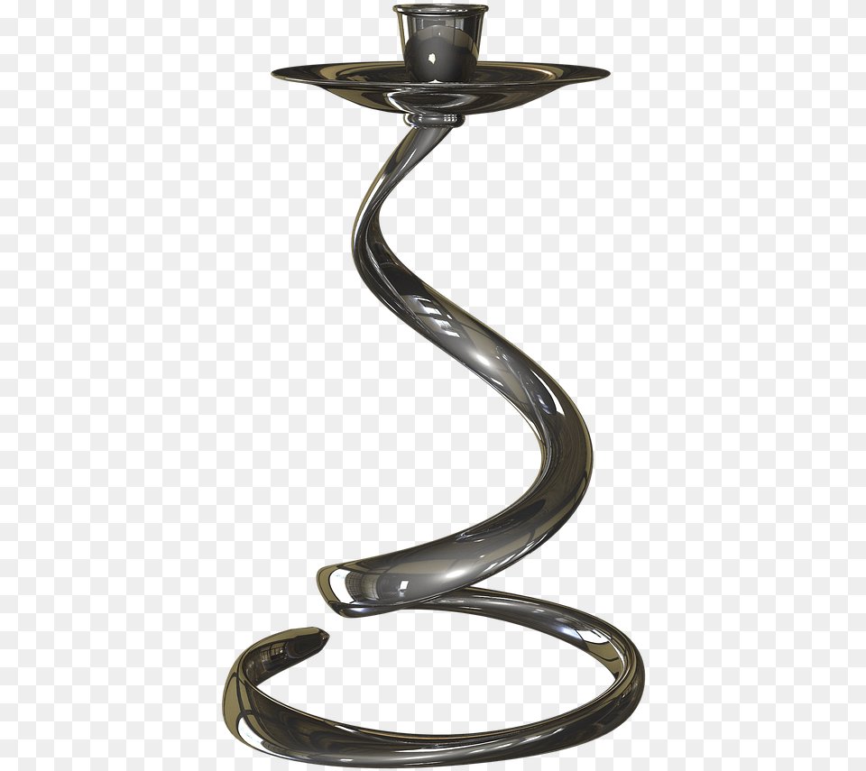 Candle Holder Spiral Metal Pattern Picture Spiral Candle Holder, Smoke Pipe, Candlestick Free Png