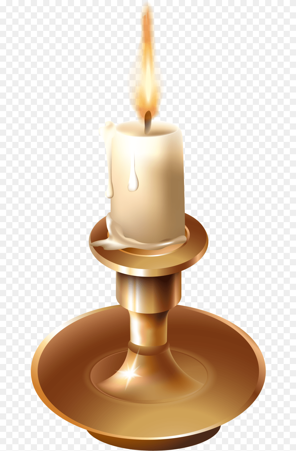 Candle In Candlestick, Fire, Flame, Chandelier, Lamp Free Png Download