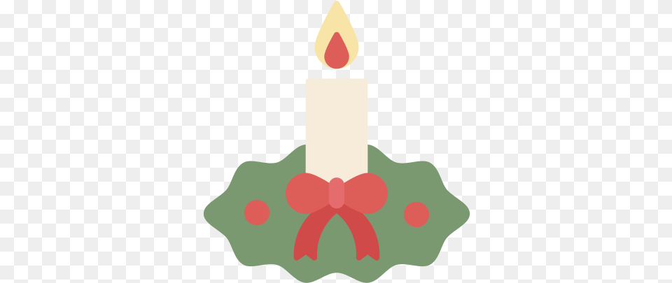 Candle Mistletoe Christmas Ornament Decoration Icon Advent, Birthday Cake, Cake, Cream, Dessert Free Png Download