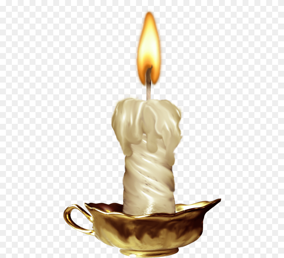 Candle S Image Candle, Cream, Dessert, Food Free Png Download