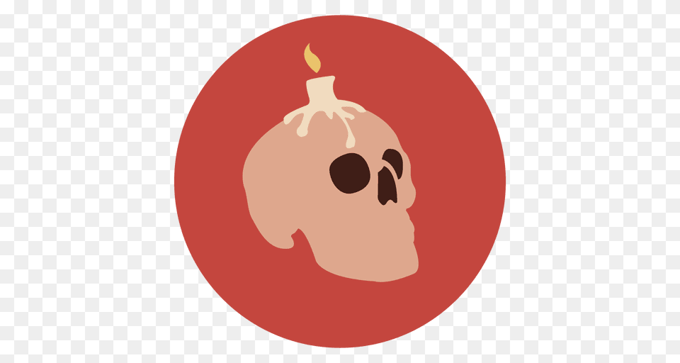 Candle Skull Circle Icon, Face, Head, Person Png Image