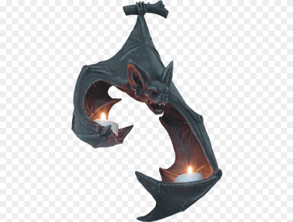 Candleholder Bat Gothic Sarahmcauley Candle Candles Gothic Wall Sconces Candle Holders, Animal, Mammal, Wildlife, Person Free Png Download