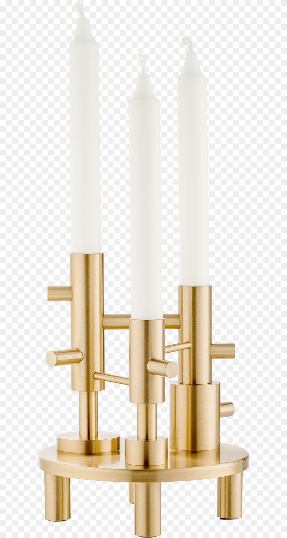 Candleholder H 20 Cm Large Solid Brass Fritz Hansen Candleholder Large Solid Brass By Jaime, Candle, Chandelier, Lamp Free Transparent Png