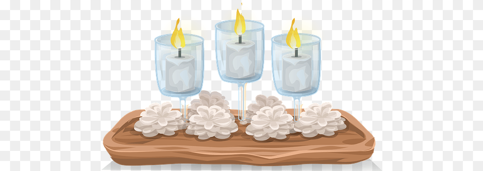 Candles Glass, Birthday Cake, Cake, Cream Free Png Download