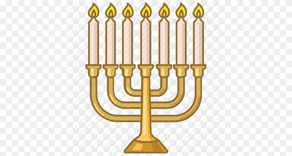 Candles Celebration Hanukkah Holiday Jewish Judaism Menorah Icon, Festival, Hanukkah Menorah, Candle Free Png