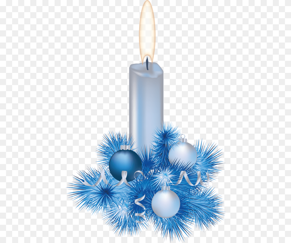 Candles Clipart Blue Candle Blue Christmas Candles, Chandelier, Lamp Free Png