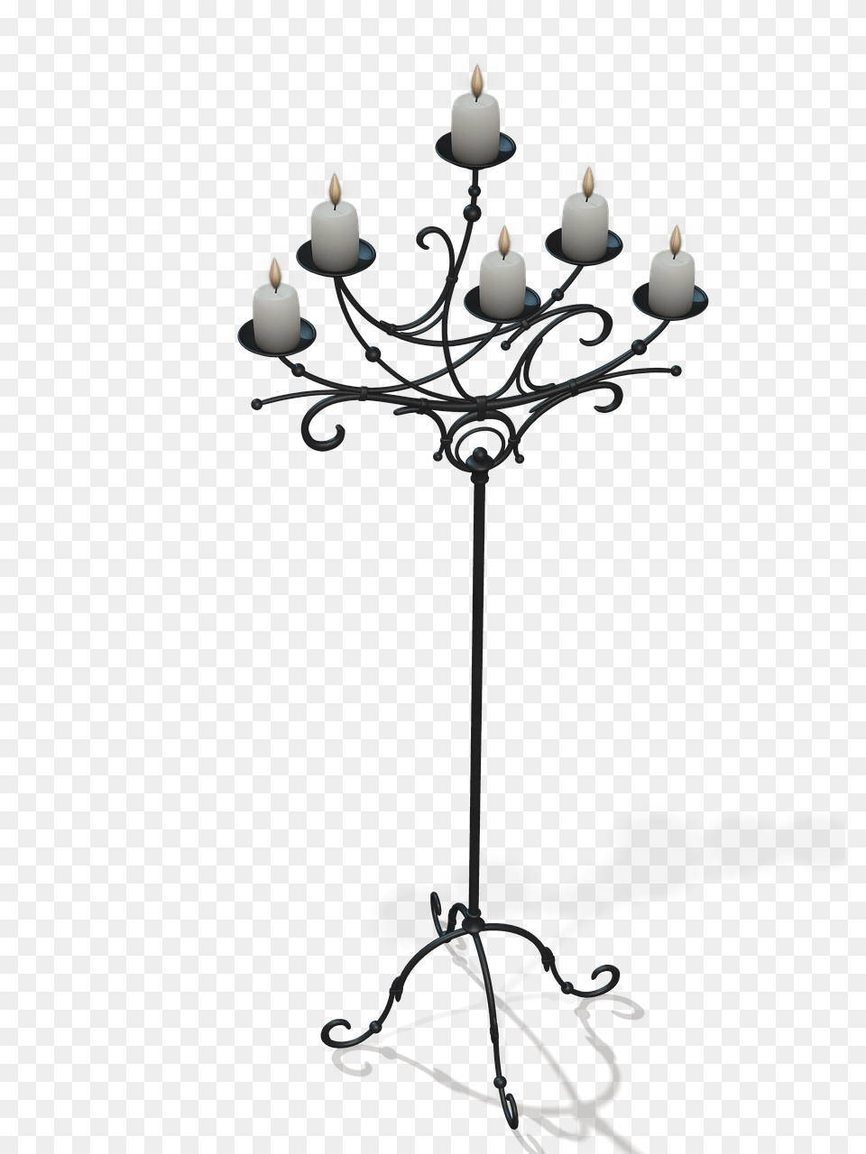 Candles On Black Stand, Candle, Festival, Hanukkah Menorah Free Png Download