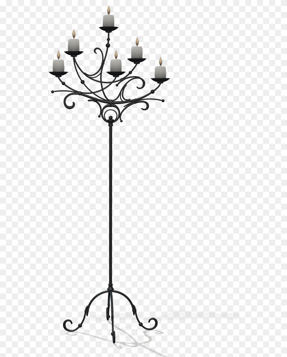 Candles On Stand Candle Light Stand, Lamp, Chandelier, Festival, Hanukkah Menorah Png Image