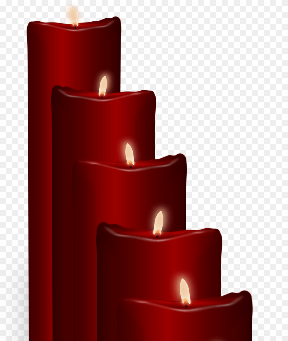 Candles Wax Candle Red Christmas Decoration Flame Candles Free Transparent Png