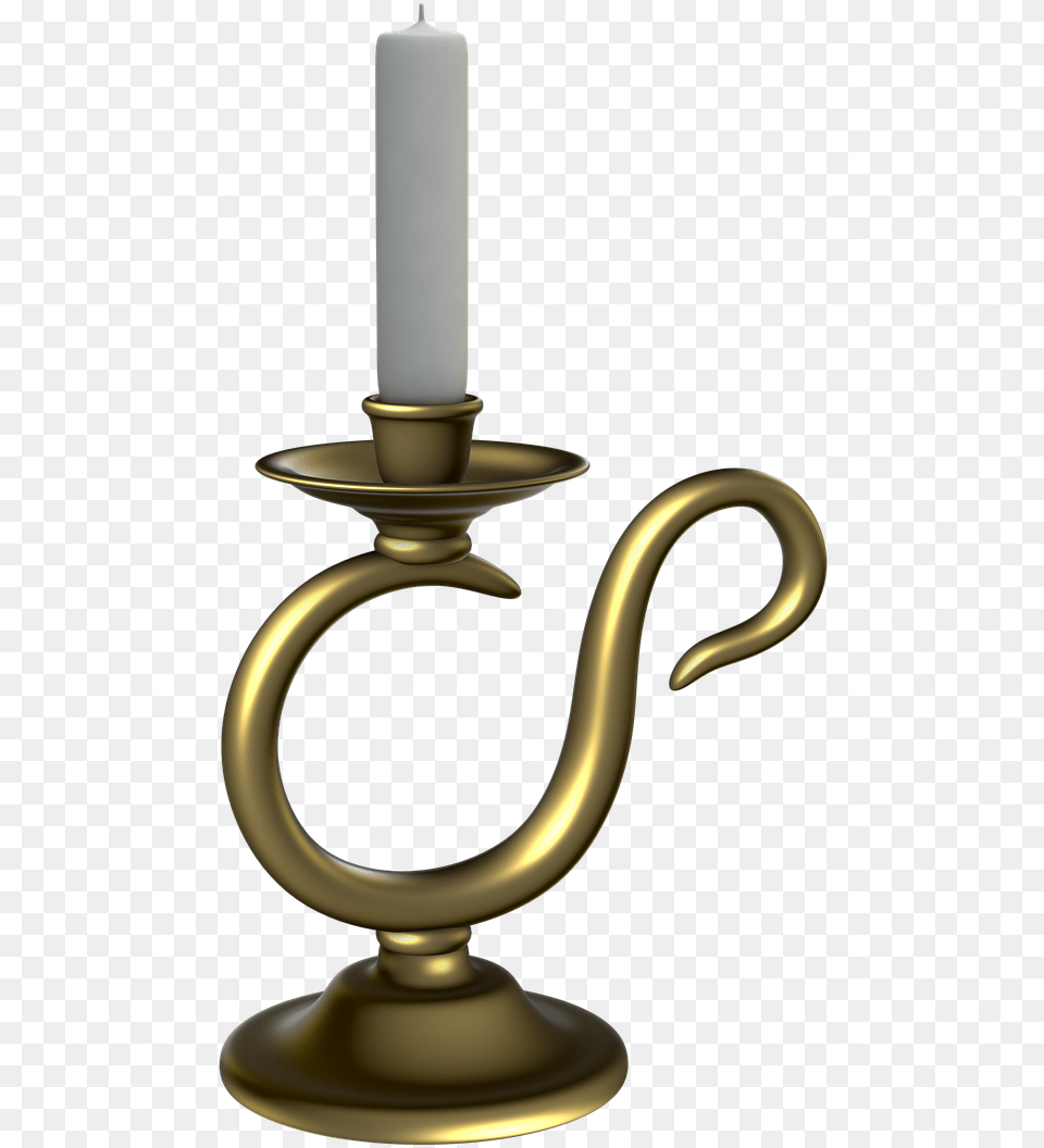 Candlestick Candle Golden Candlestick Photo Podsvechnik So Svechoj, Smoke Pipe Png Image