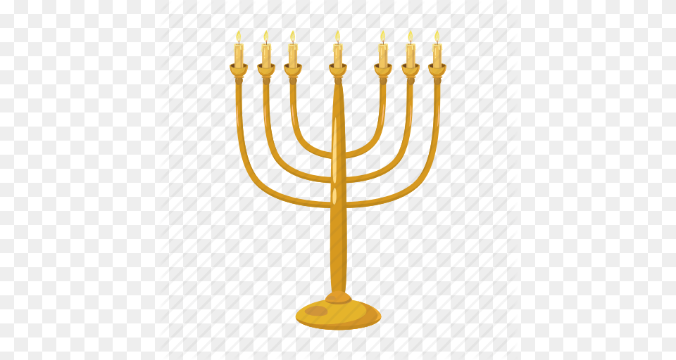 Candlestick Cartoon Hanukkah Holiday Jewish Judaism Menorah Icon, Festival, Hanukkah Menorah, Candle Free Png Download